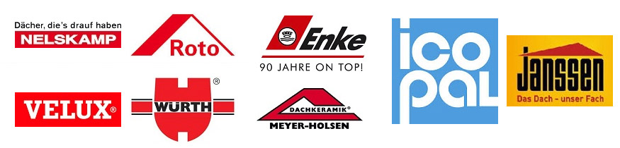 Logos von Dachdecker Partnerunternehmen